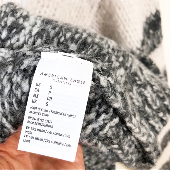 AEO Jegging Fit Striped Colorblock Sweater Wool Small American Eagle Pullover - Picture 3 of 5